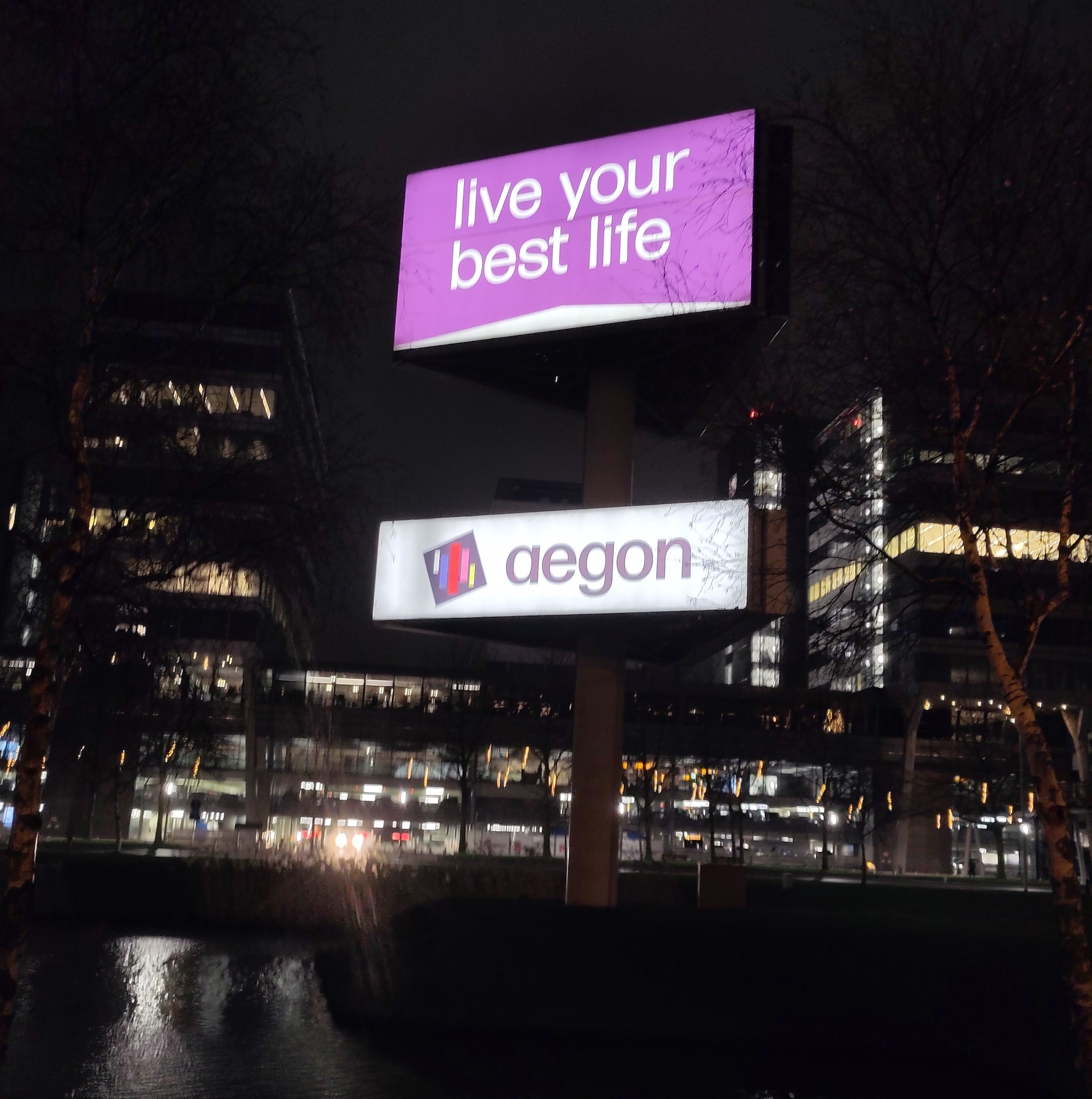 Live your best life, seen whilst walking the dog in the rain at 6am outside Schiphol Airport